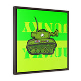 Tank Green - Framed Canvas Print