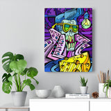 Skelvis loved cheese - Canvas Print