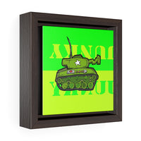 Tank Green - Framed Canvas Print