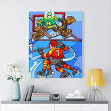 Old Time Hockey - Canvas Print