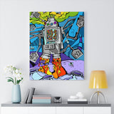 Robot Jellybean Swatter - Canvas Print