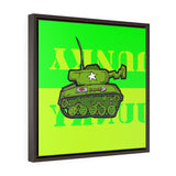 Tank Green - Framed Canvas Print