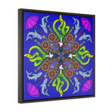 OctoCannon in blue - Framed Canvas Print