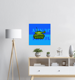 Tank Blue - Metal Print