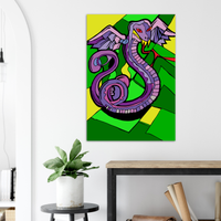 Winged Snake - Metal Print