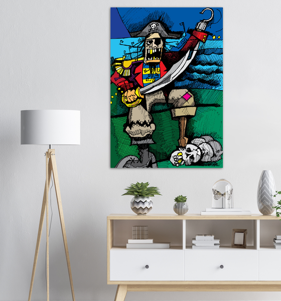 Salty Pirate - Metal Print