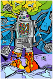 Robot Jellybean Swatter - Metal Print