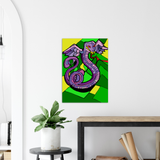 Winged Snake - Metal Print